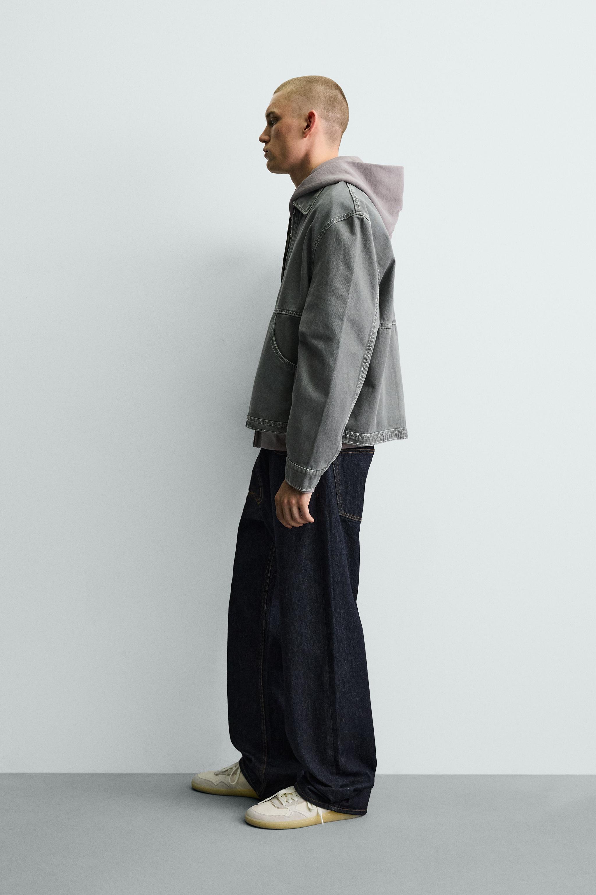 CONTRAST TOPSTITCHING BOXY FIT JACKET